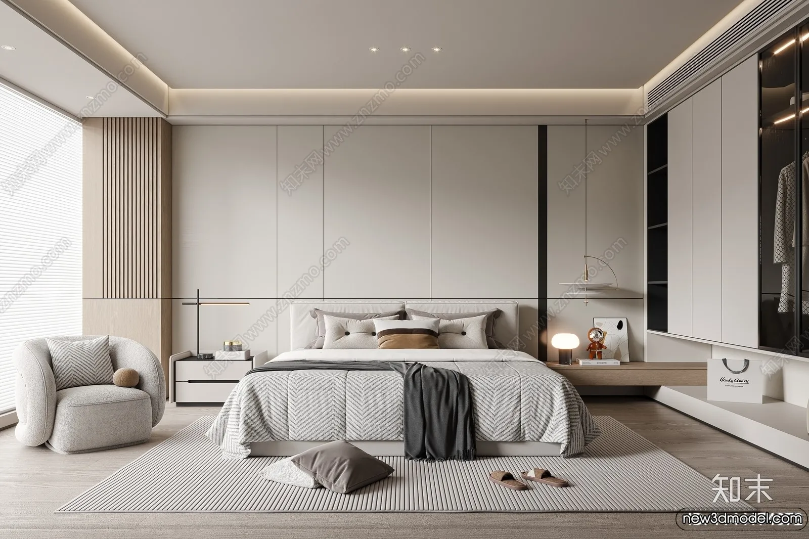 Bedroom – 3D Interior Scenes – Modern Style – 3D Models – 192 Bedroom – 3D Interior Scenes – Modern Style – 3D Models – 192