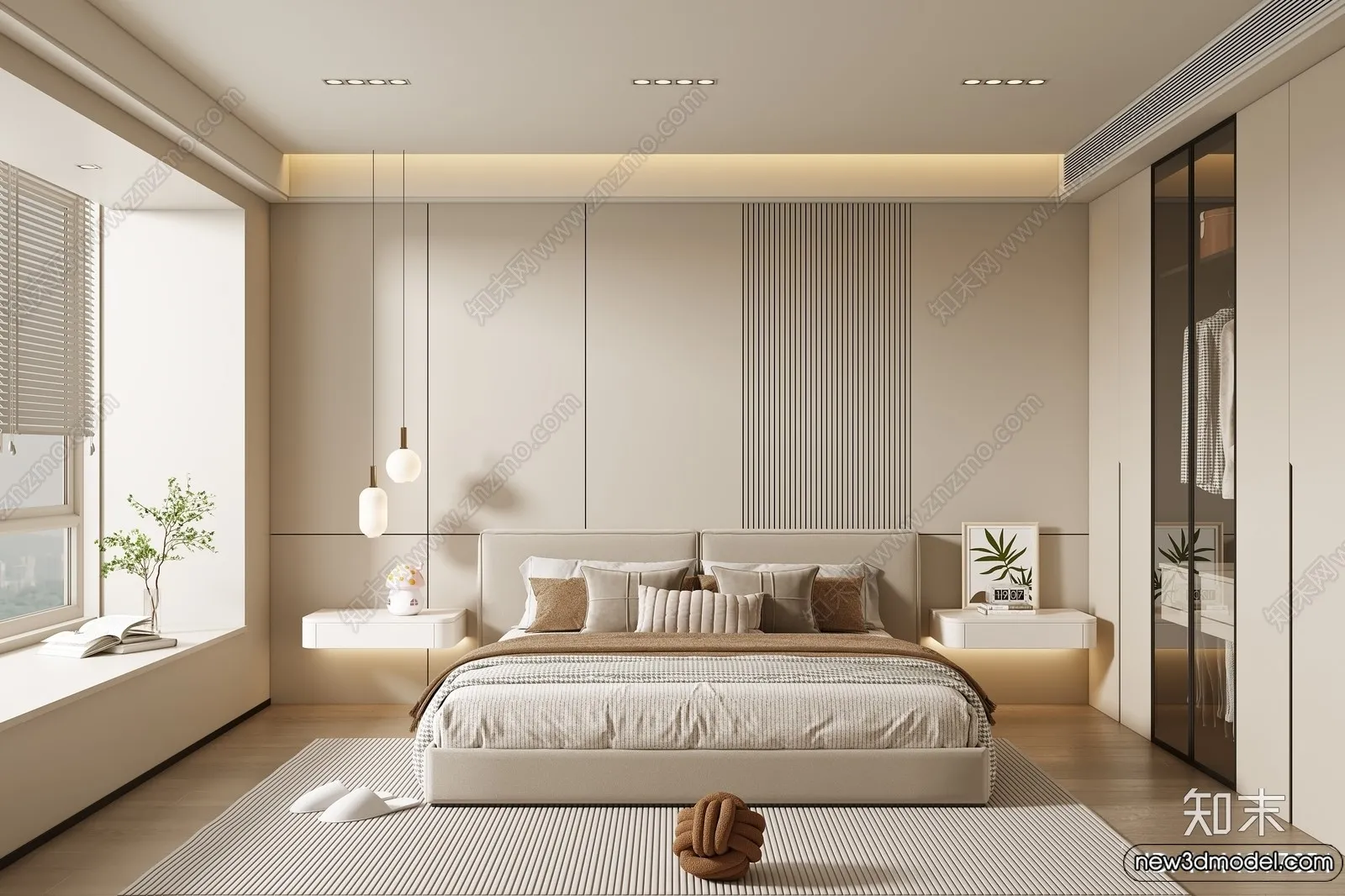Bedroom – 3D Interior Scenes – Modern Style – 3D Models – 194 Bedroom – 3D Interior Scenes – Modern Style – 3D Models – 194