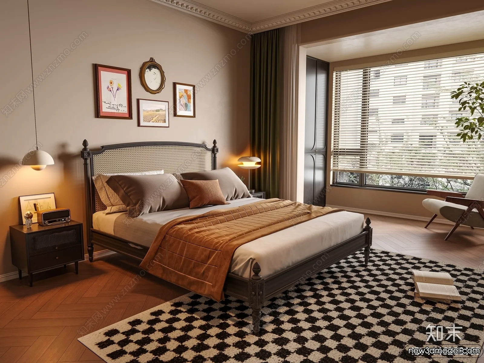 Bedroom – 3D Interior Scenes – Modern Style – 3D Models – 198 Bedroom – 3D Interior Scenes – Modern Style – 3D Models – 198