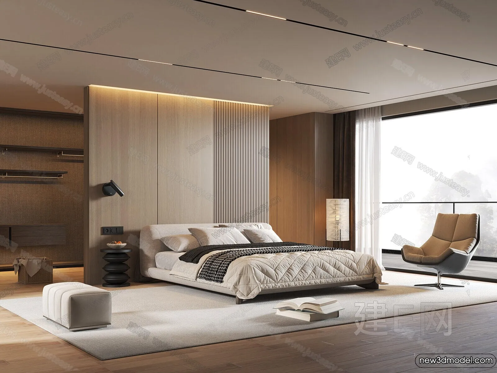 Bedroom – 3D Interior Scenes – Modern Style – 3D Models – 201 Bedroom – 3D Interior Scenes – Modern Style – 3D Models – 201