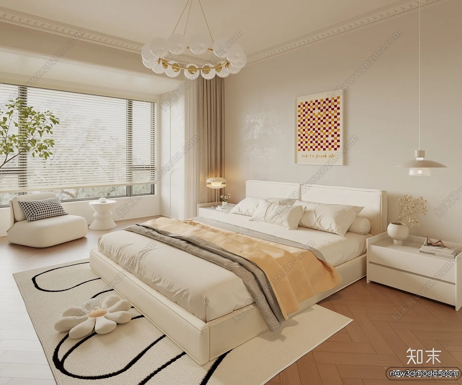 Bedroom – 3D Interior Scenes – Modern Style – 3D Models – 202 Bedroom – 3D Interior Scenes – Modern Style – 3D Models – 202