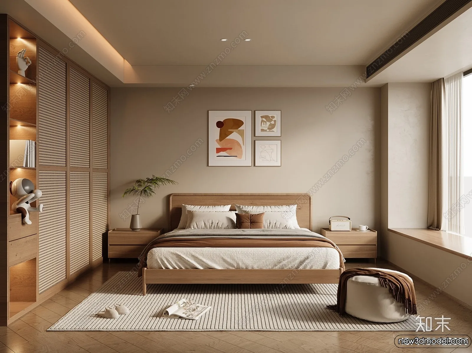 Bedroom – 3D Interior Scenes – Modern Style – 3D Models – 209 Bedroom – 3D Interior Scenes – Modern Style – 3D Models – 209