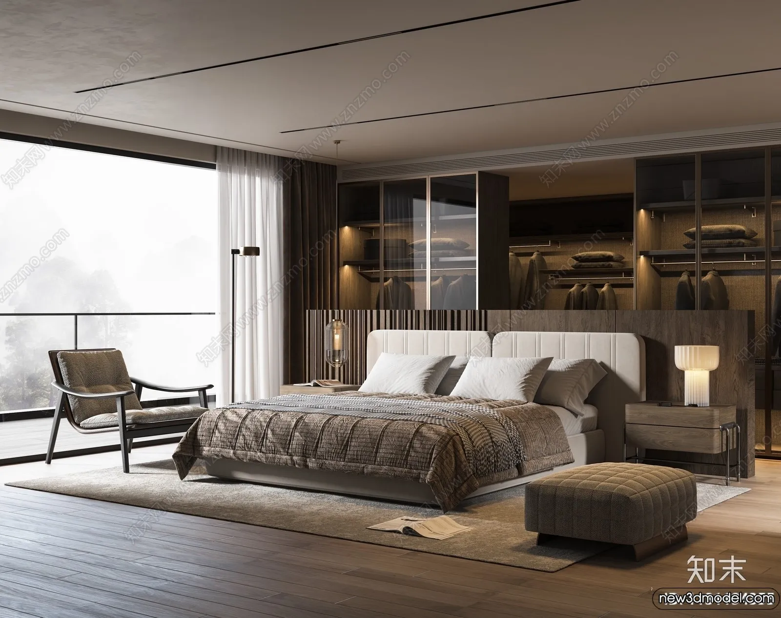 Bedroom – 3D Interior Scenes – Modern Style – 3D Models – 214 Bedroom – 3D Interior Scenes – Modern Style – 3D Models – 214