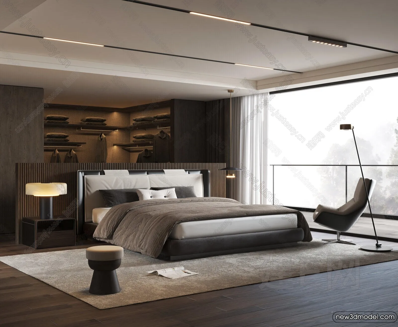 Bedroom – 3D Interior Scenes – Modern Style – 3D Models – 218 Bedroom – 3D Interior Scenes – Modern Style – 3D Models – 218