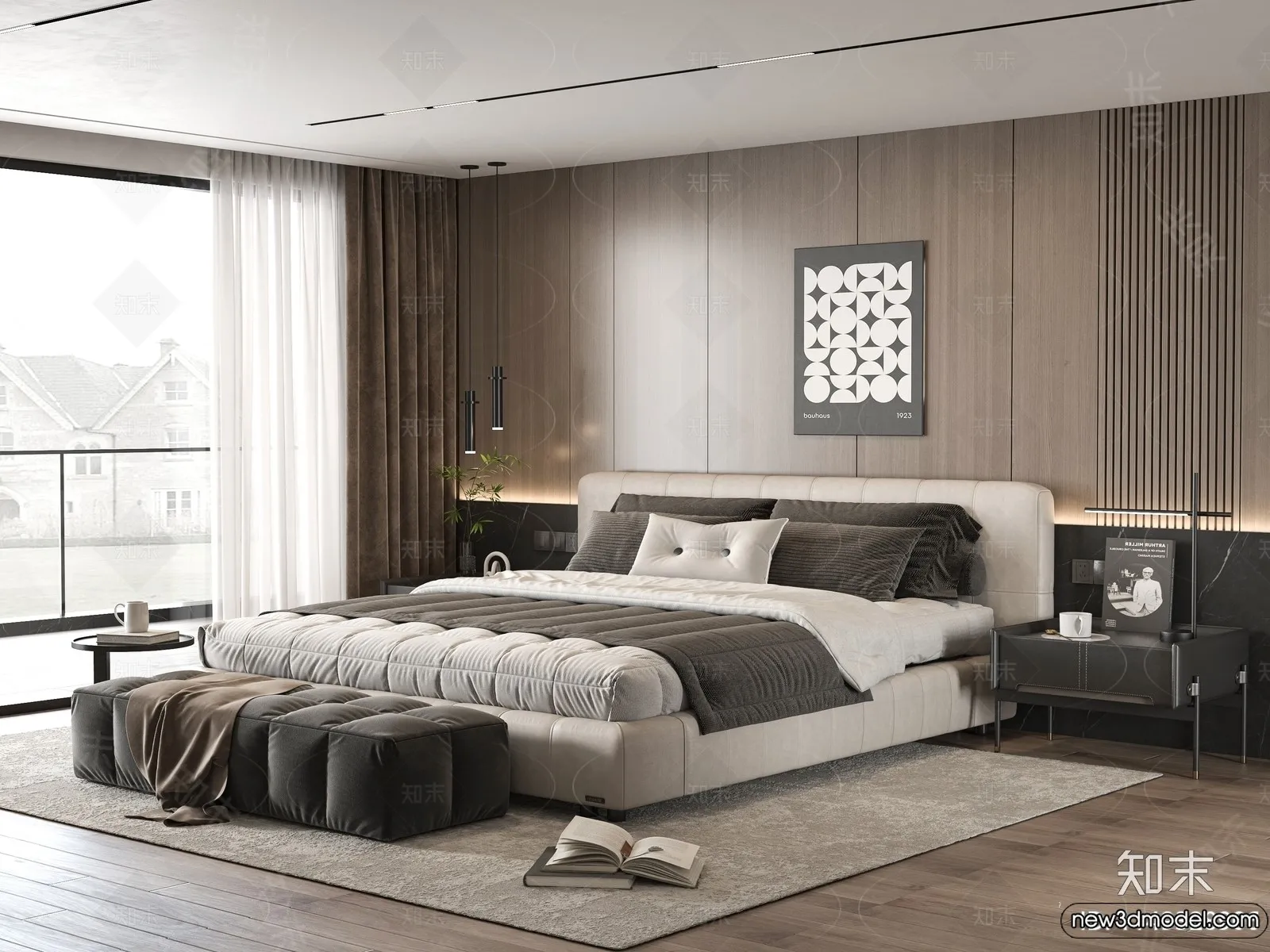 Bedroom – 3D Interior Scenes – Modern Style – 3D Models – 219 Bedroom – 3D Interior Scenes – Modern Style – 3D Models – 219