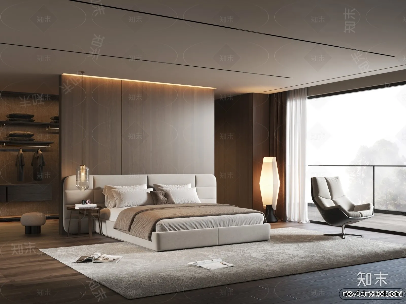 Bedroom – 3D Interior Scenes – Modern Style – 3D Models – 220 Bedroom – 3D Interior Scenes – Modern Style – 3D Models – 220