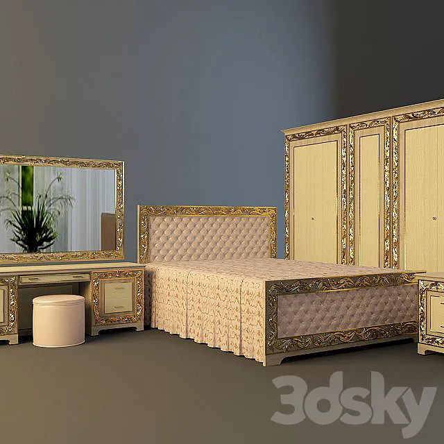 Bedroom Charlotte 3D Model