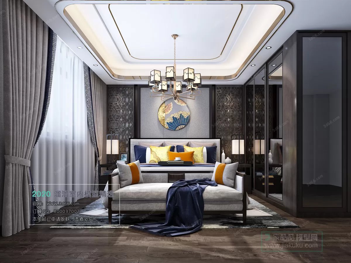 BEDROOM – CHINESE STYLE – 3D MODELS – 003