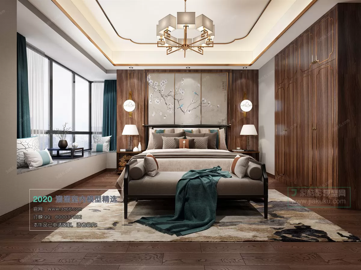 BEDROOM – CHINESE STYLE – 3D MODELS – 011