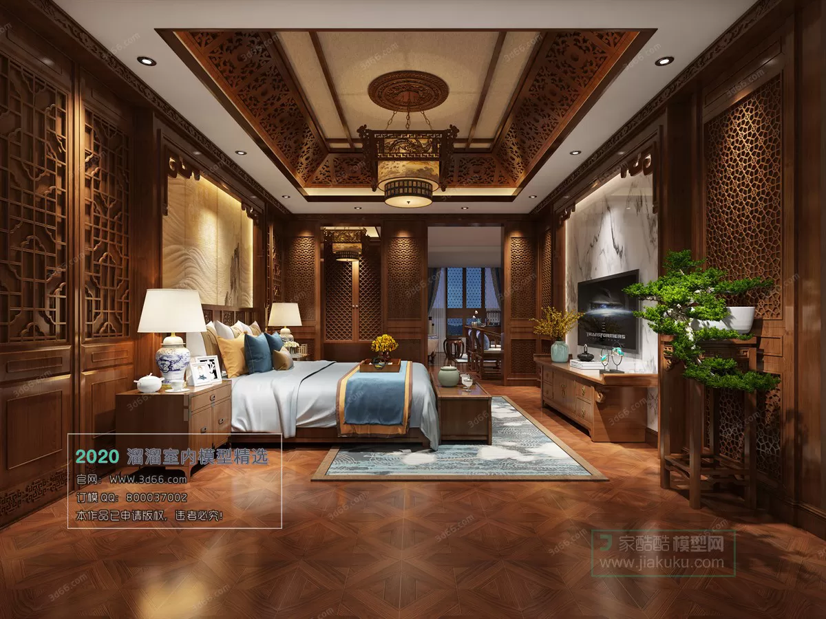 BEDROOM – CHINESE STYLE – 3D MODELS – 013
