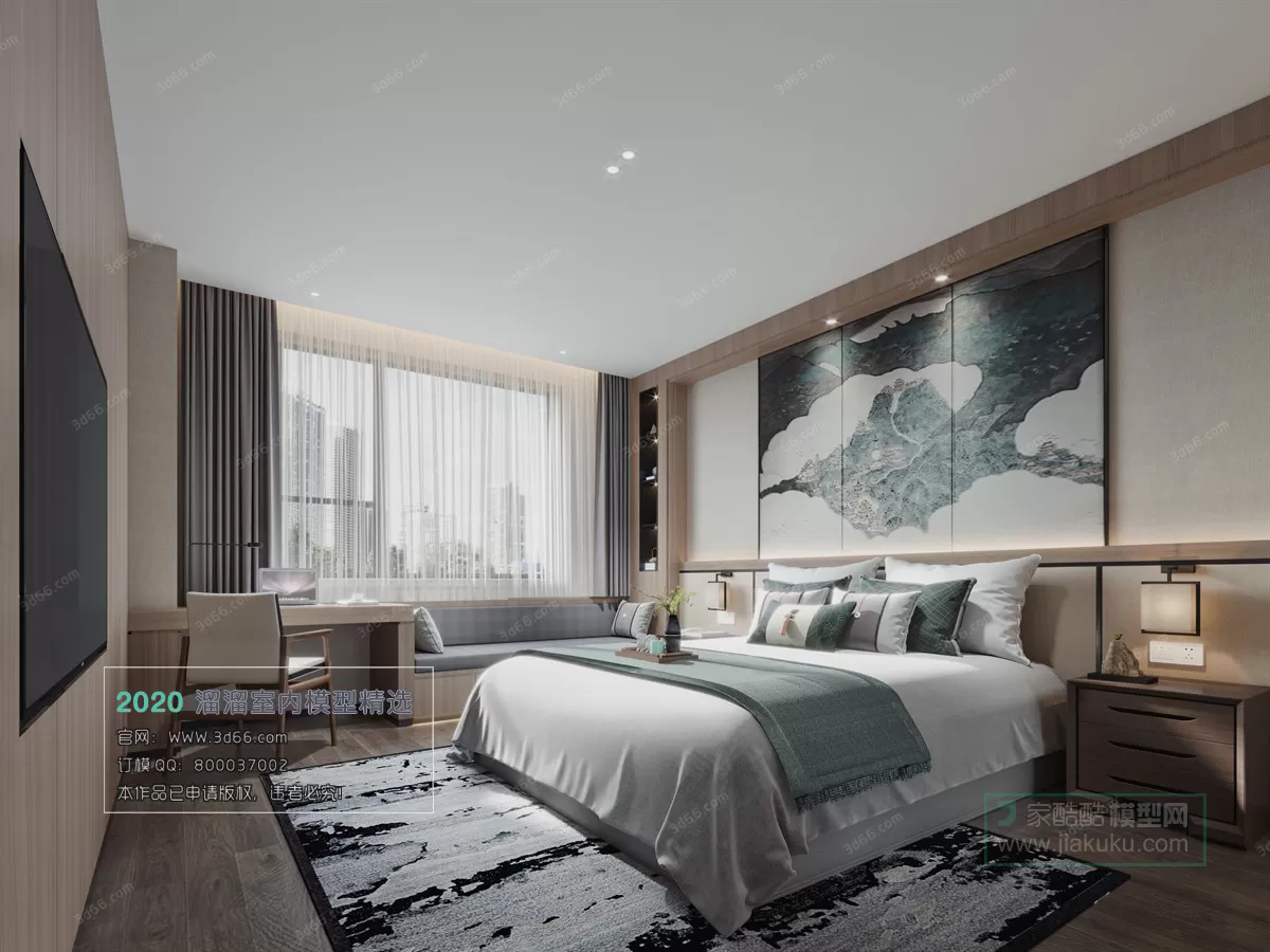 BEDROOM – CHINESE STYLE – 3D MODELS – 022