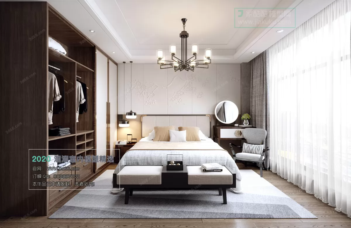 BEDROOM – CHINESE STYLE – 3D MODELS – 005