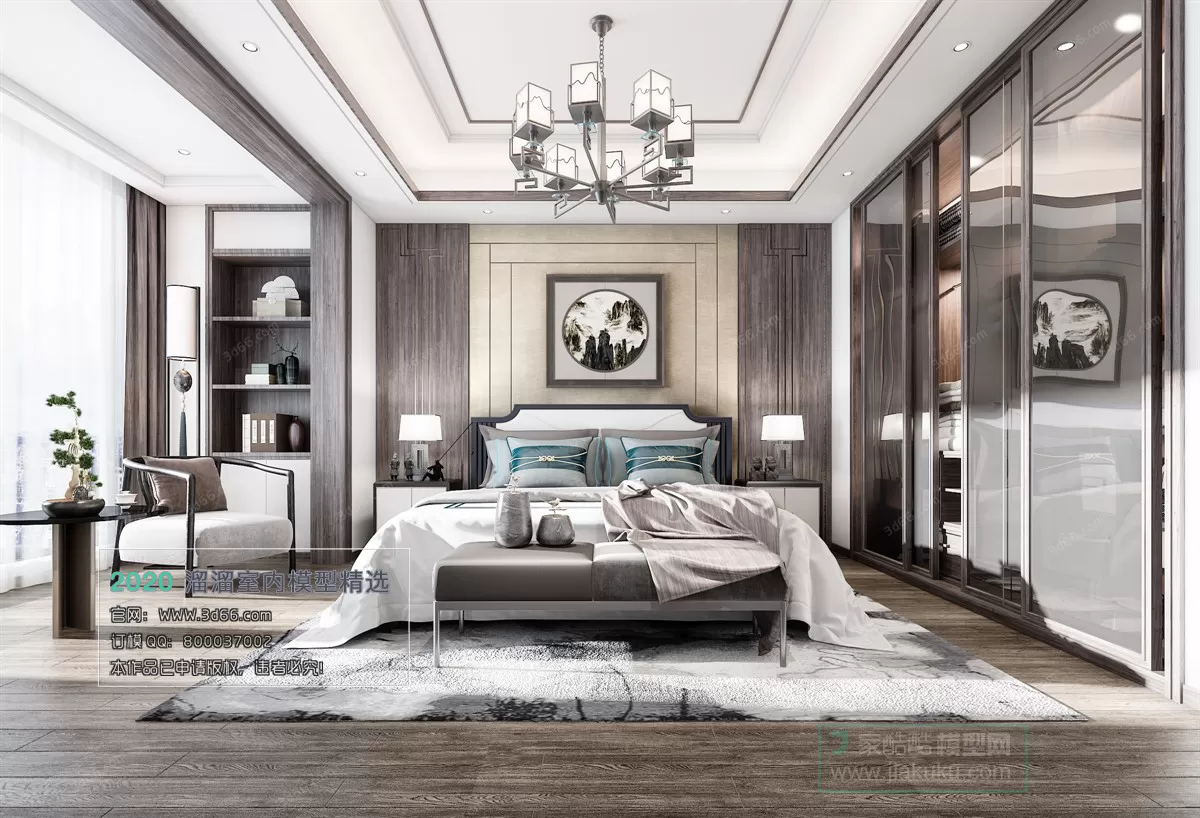 BEDROOM – CHINESE STYLE – 3D MODELS – 008