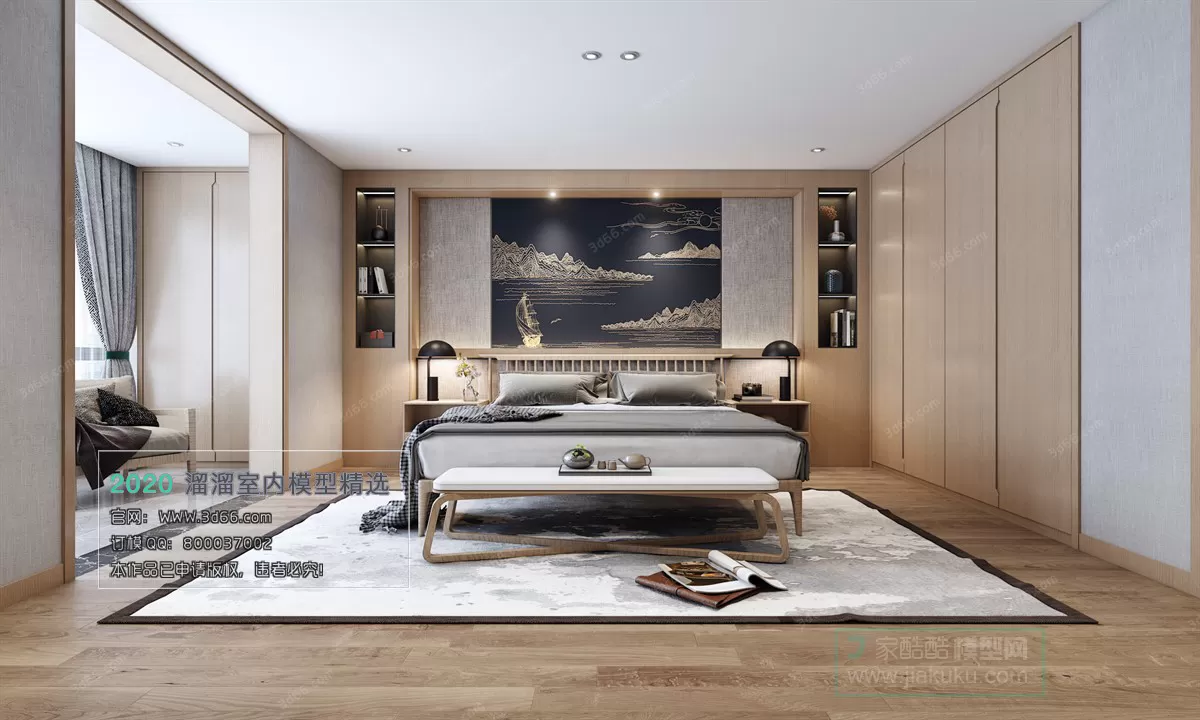 BEDROOM – CHINESE STYLE – 3D MODELS – 009