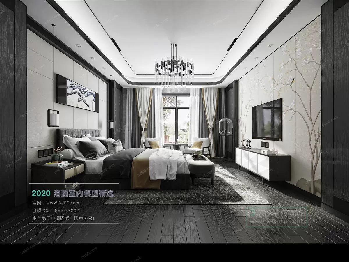 BEDROOM – CHINESE STYLE – 3D MODELS – 001