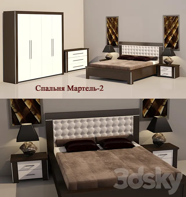 Bedroom furniture Martel-2 3D Model Bedroom furniture Martel-2 3D Model