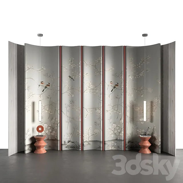 bedroom headboard 3D Model