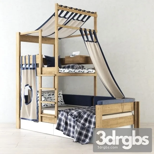 Bedroom Kid 02 3D Model Download