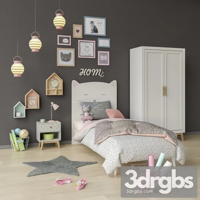 Bedroom Kid 05 3D Model Download
