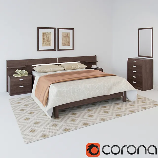 Bedroom Lazurit Ilona 3D Model