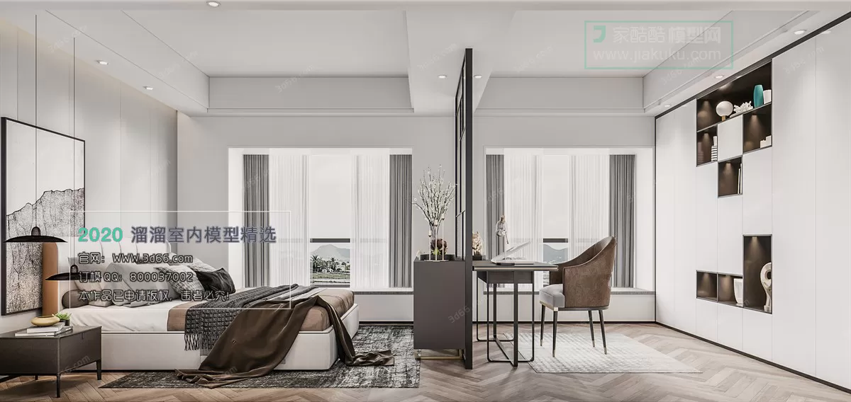 BEDROOM – MODERN STYLE – 3D MODELS – 107 BEDROOM – MODERN STYLE – 3D MODELS – 107