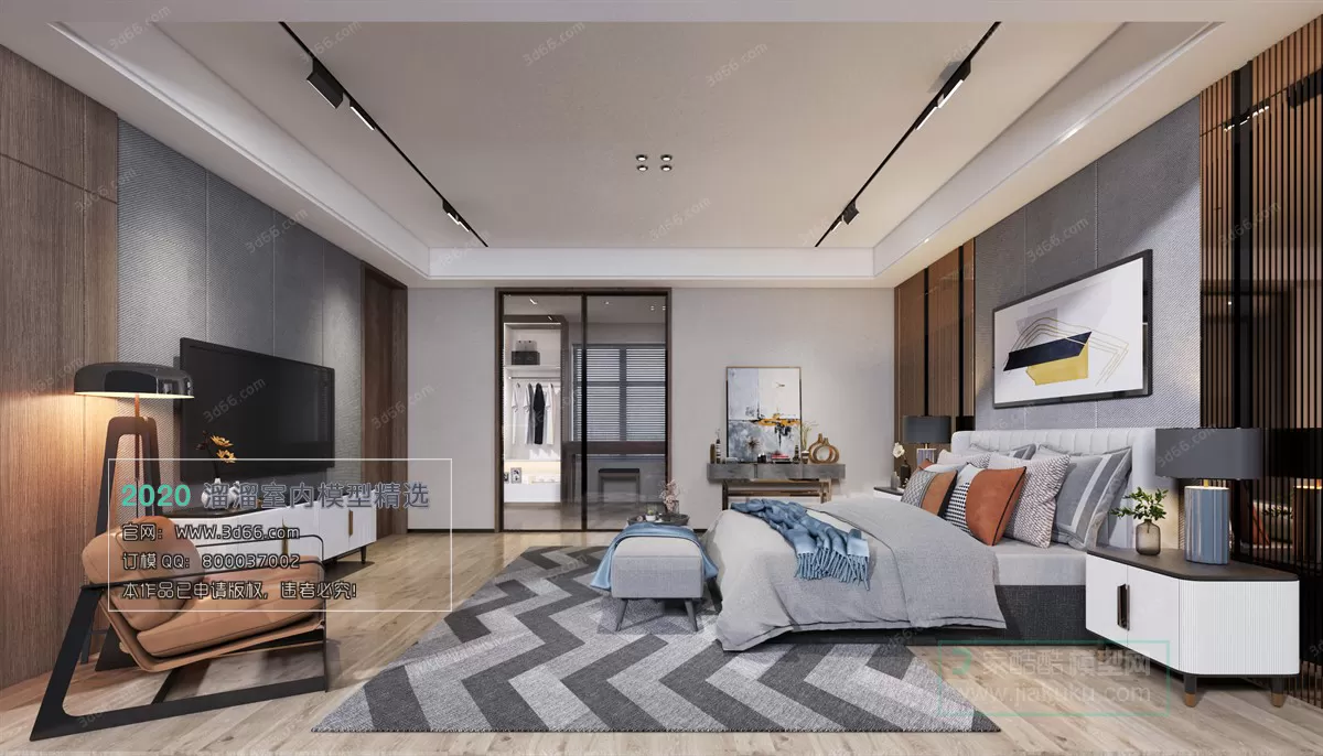 BEDROOM – MODERN STYLE – 3D MODELS – 028 BEDROOM – MODERN STYLE – 3D MODELS – 028