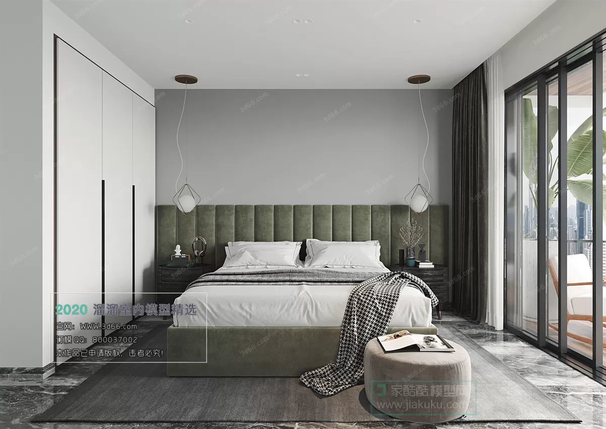BEDROOM – MODERN STYLE – 3D MODELS – 048 BEDROOM – MODERN STYLE – 3D MODELS – 048