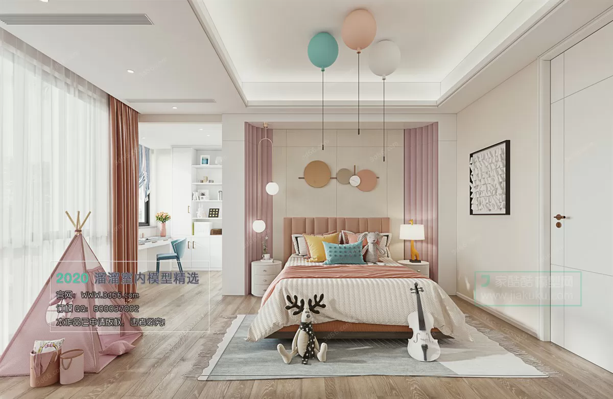 BEDROOM – MODERN STYLE – 3D MODELS – 058 BEDROOM – MODERN STYLE – 3D MODELS – 058