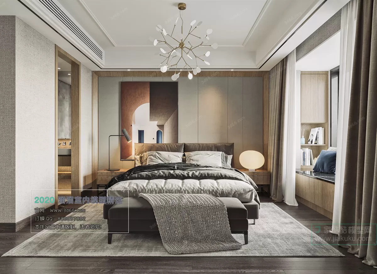 BEDROOM – MODERN STYLE – 3D MODELS – 074 BEDROOM – MODERN STYLE – 3D MODELS – 074