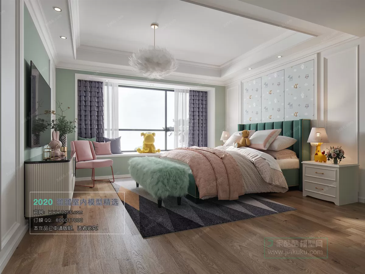 BEDROOM – MODERN STYLE – 3D MODELS – 076 BEDROOM – MODERN STYLE – 3D MODELS – 076