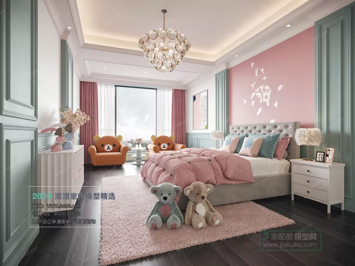 BEDROOM – MODERN STYLE – 3D MODELS – 077 BEDROOM – MODERN STYLE – 3D MODELS – 077