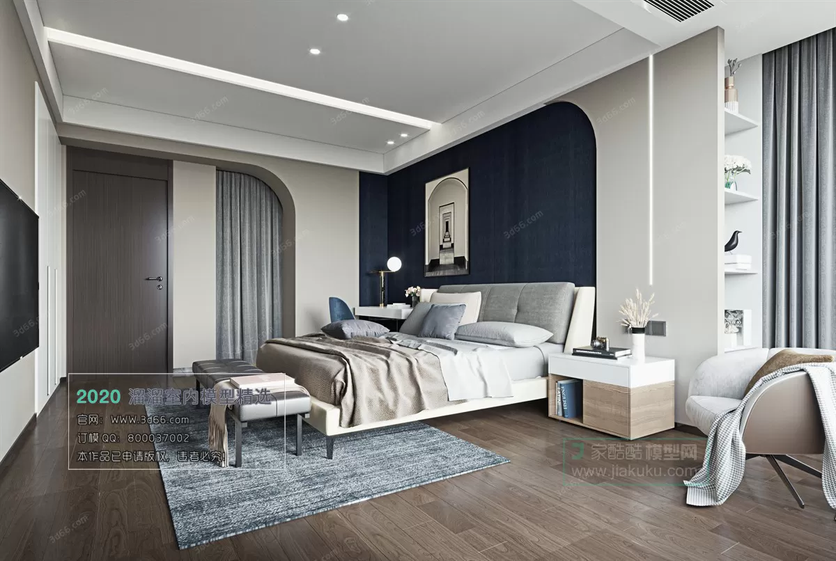 BEDROOM – MODERN STYLE – 3D MODELS – 080 BEDROOM – MODERN STYLE – 3D MODELS – 080
