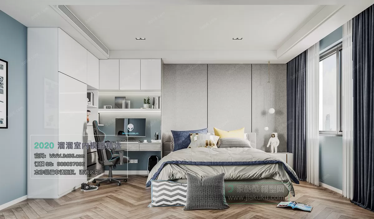 BEDROOM – MODERN STYLE – 3D MODELS – 096 BEDROOM – MODERN STYLE – 3D MODELS – 096