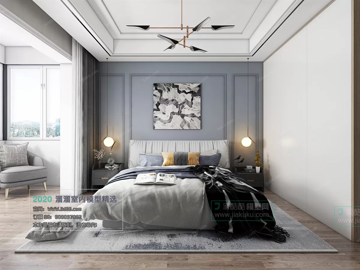 BEDROOM – MODERN STYLE – 3D MODELS – 001 BEDROOM – MODERN STYLE – 3D MODELS – 001
