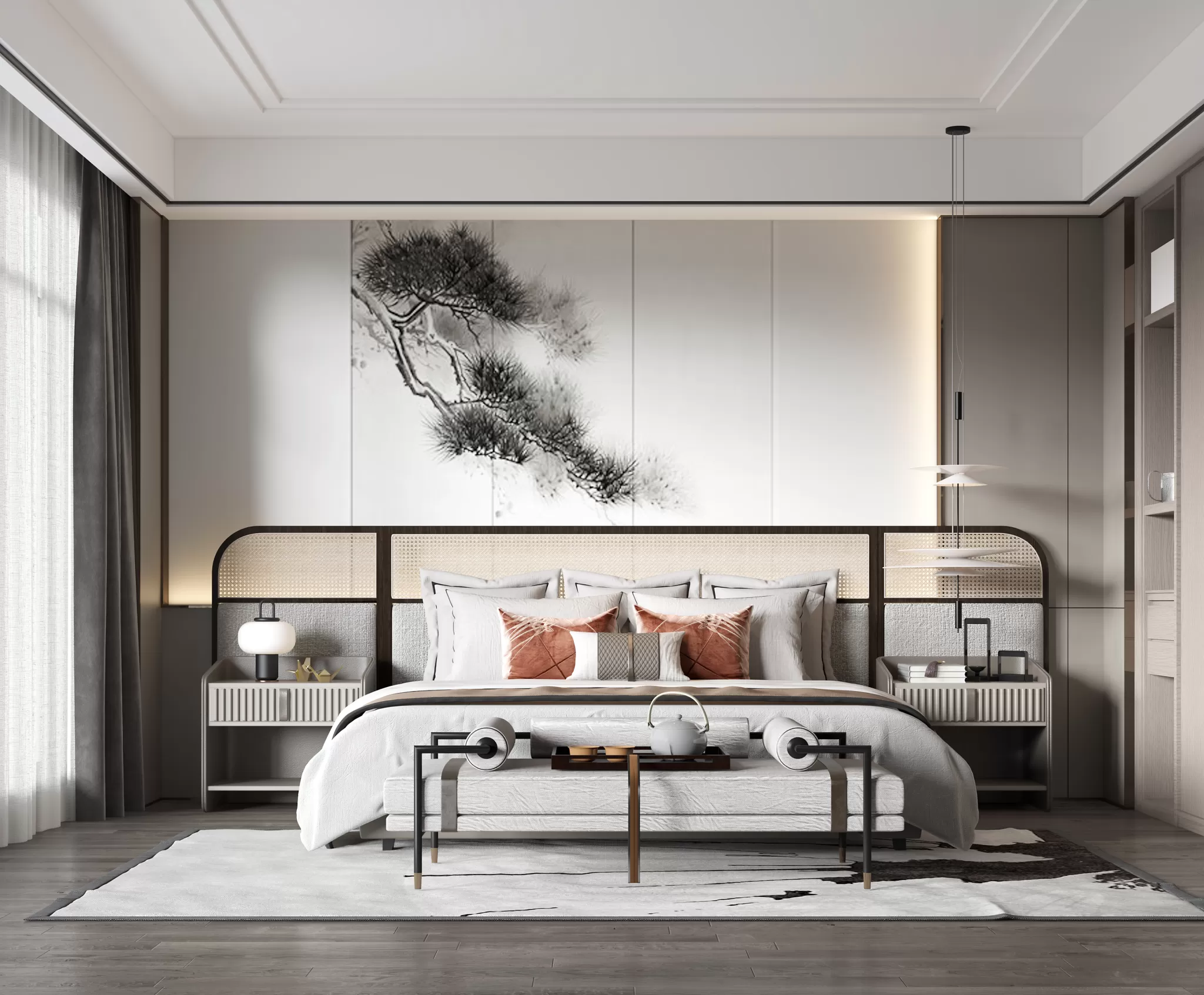 BEDROOM – MODERN STYLE – 3D SCENE – 276