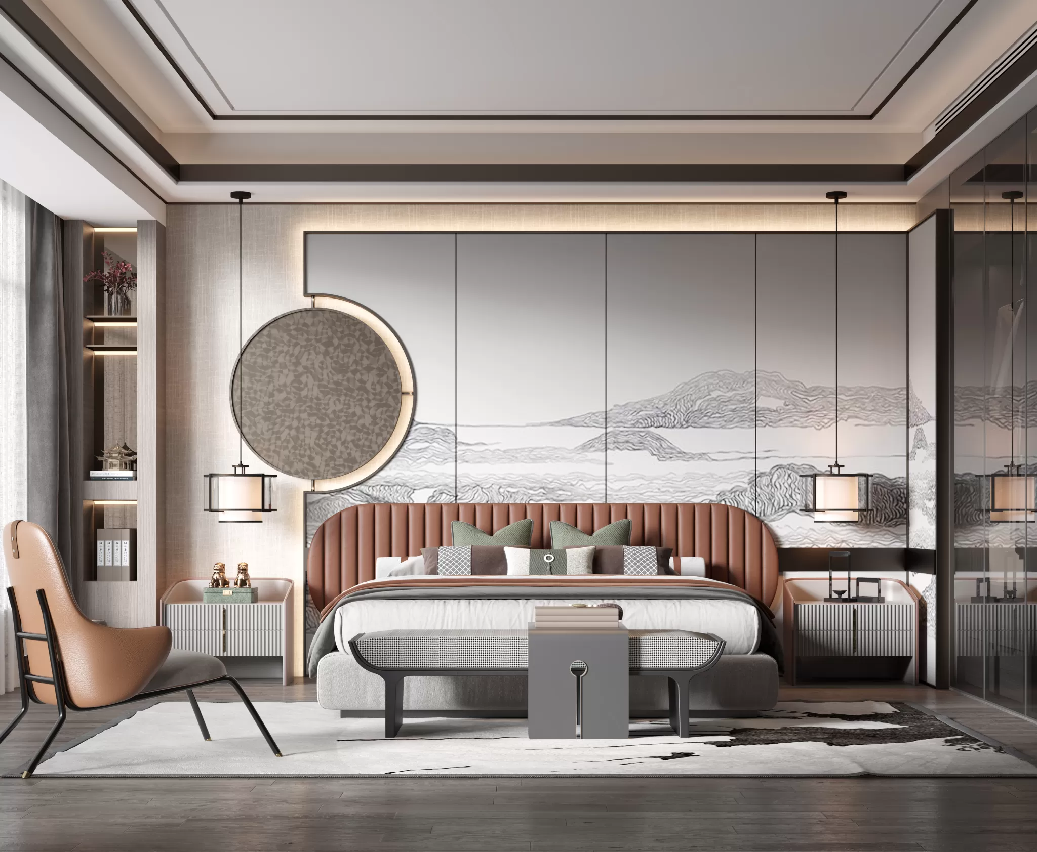 BEDROOM – MODERN STYLE – 3D SCENE – 278