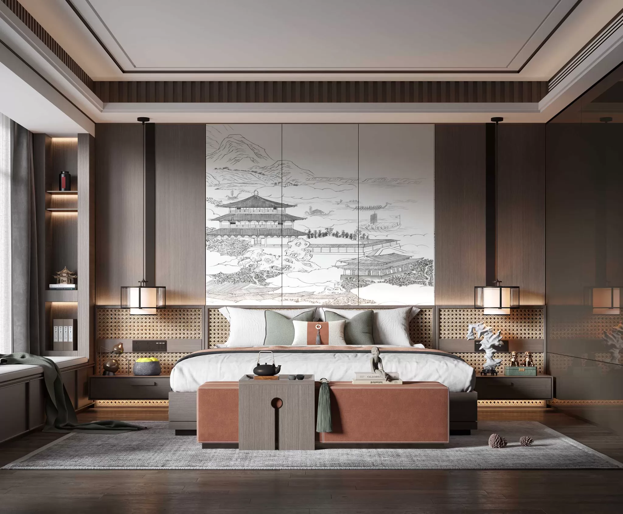 BEDROOM – MODERN STYLE – 3D SCENE – 279