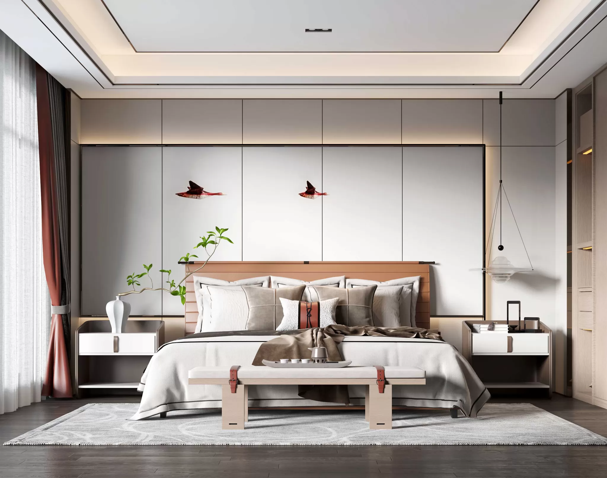 BEDROOM – MODERN STYLE – 3D SCENE – 280