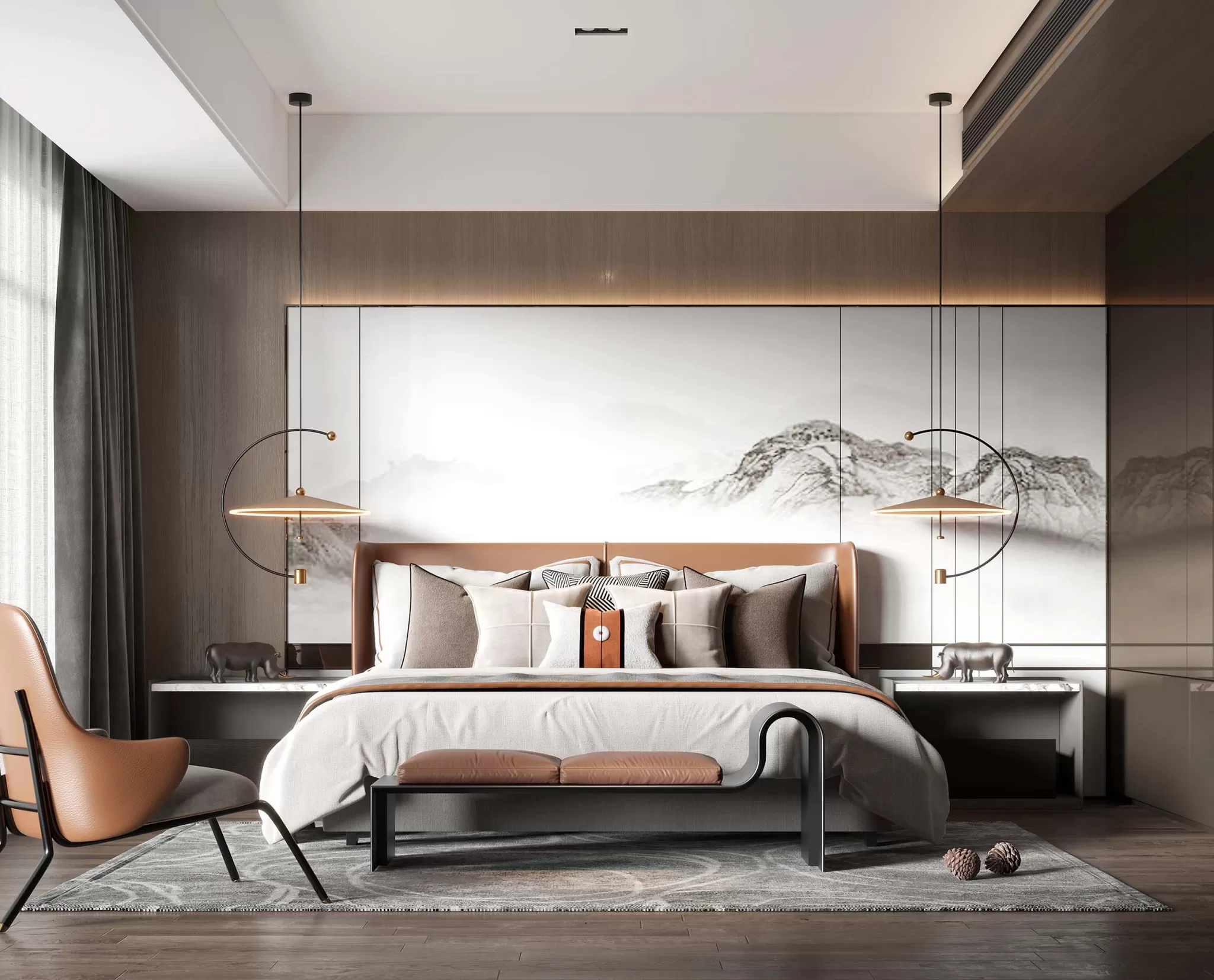 BEDROOM – MODERN STYLE – 3D SCENE – 282