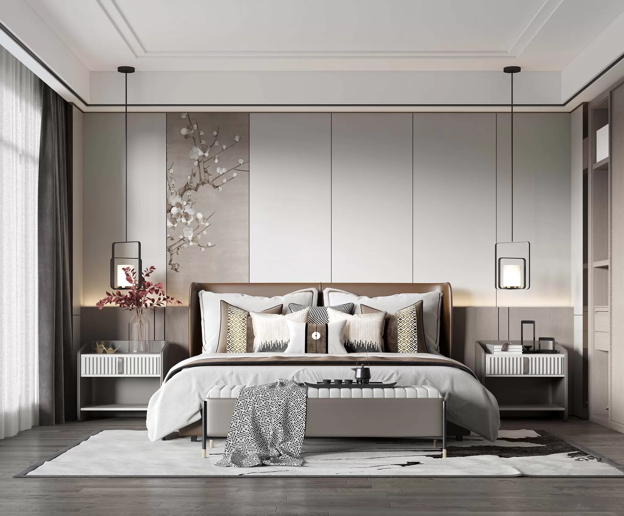 BEDROOM – MODERN STYLE – 3D SCENE – 289