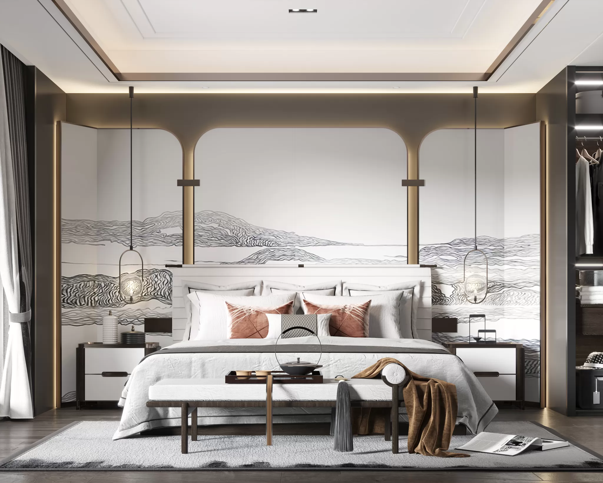 BEDROOM – MODERN STYLE – 3D SCENE – 290