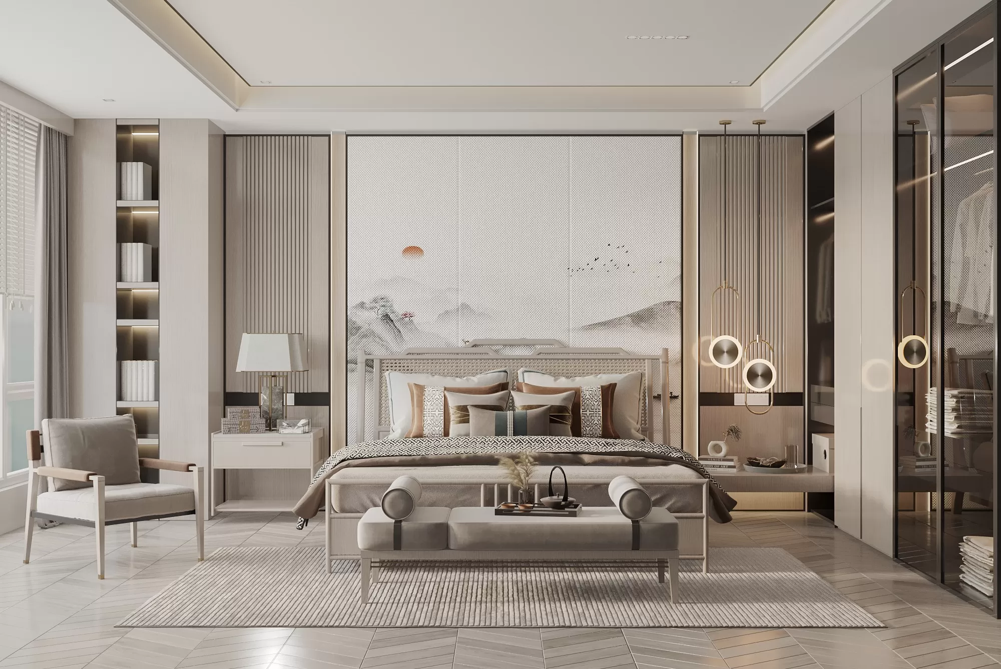 BEDROOM – MODERN STYLE – 3D SCENE – 291