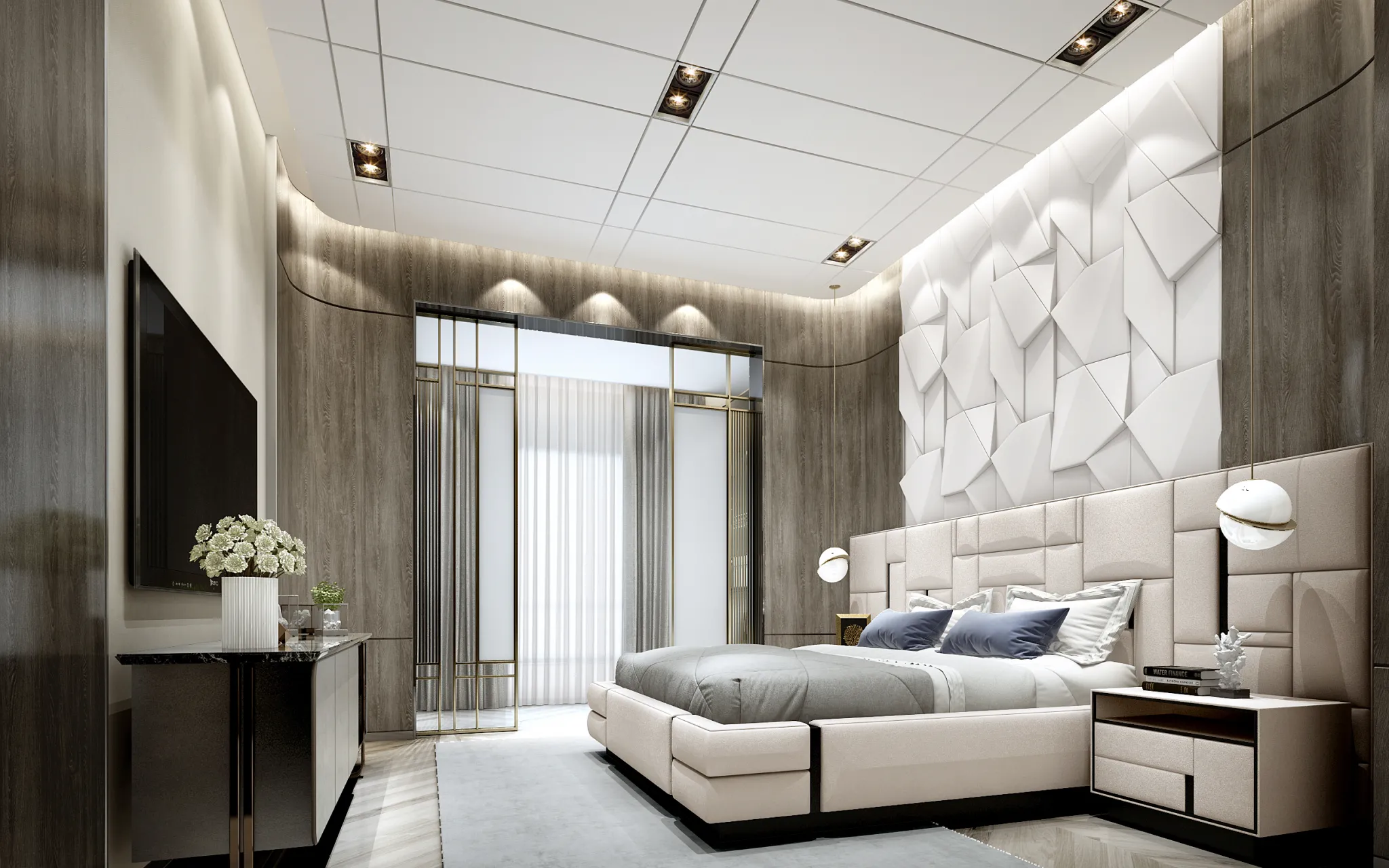 Bedroom – Modern Style 3D Scenes – Interior Design – 005 Bedroom – Modern Style 3D Scenes – Interior Design – 005