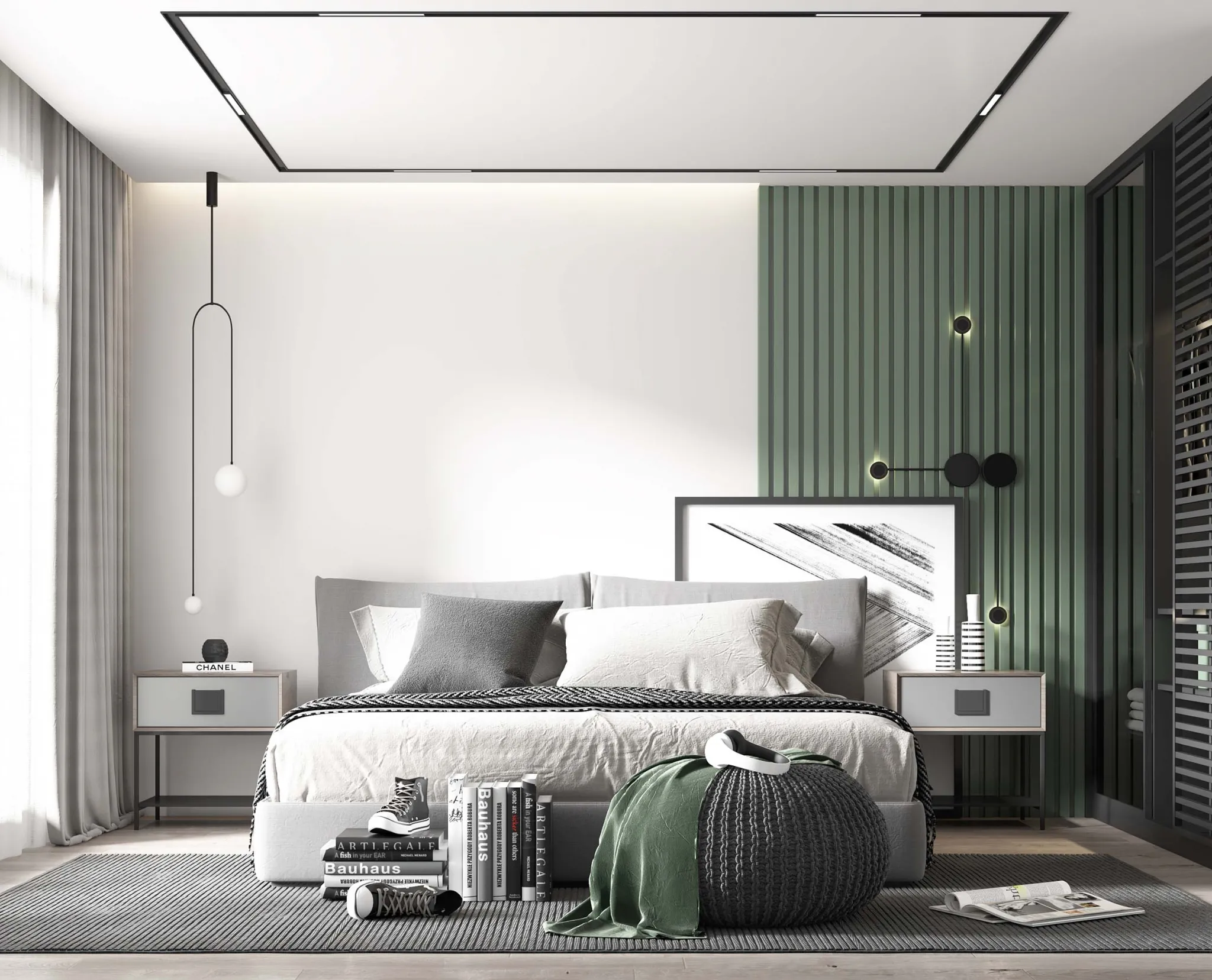 Bedroom – Modern Style 3D Scenes – Interior Design – 013 Bedroom – Modern Style 3D Scenes – Interior Design – 013