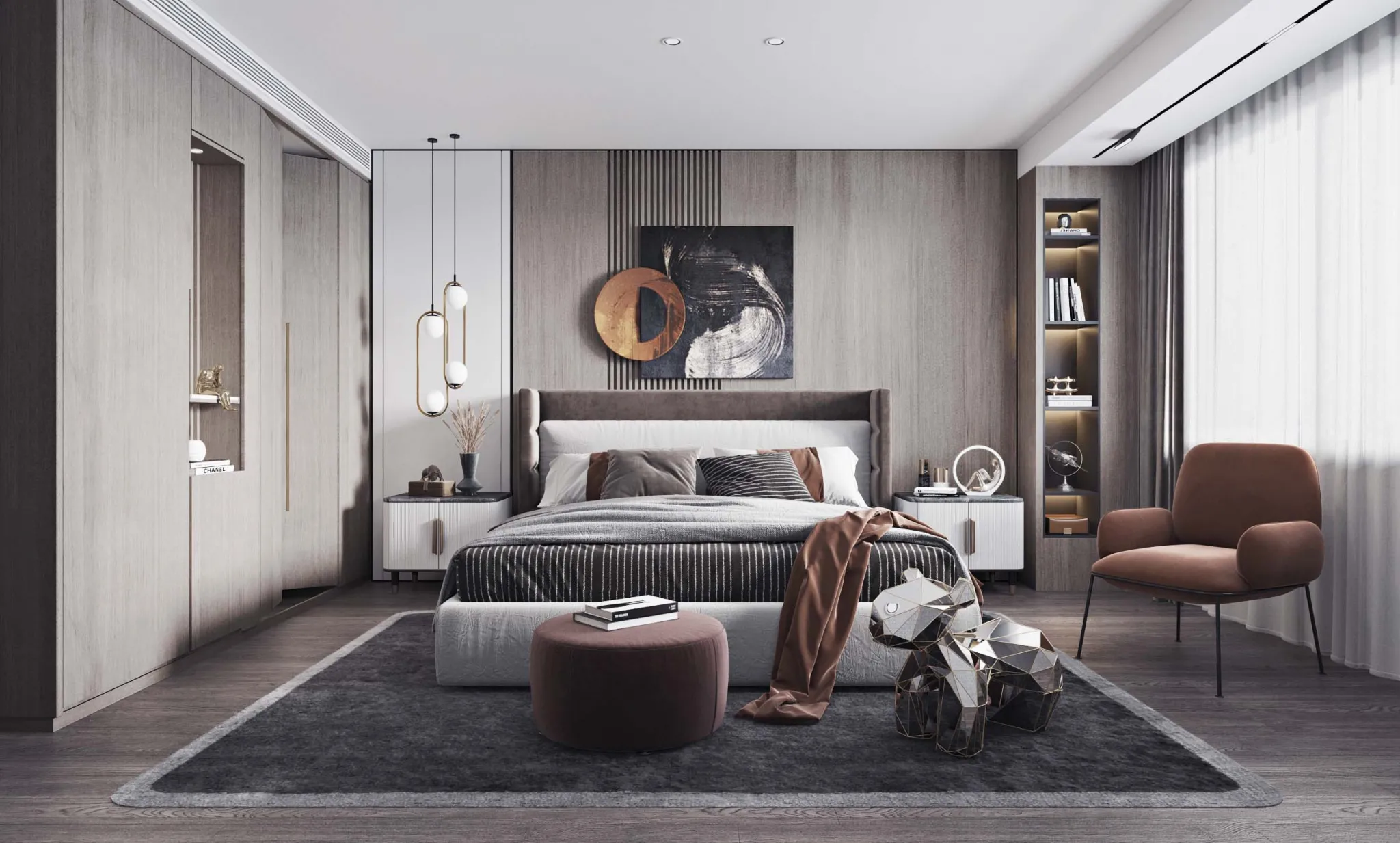 Bedroom – Modern Style 3D Scenes – Interior Design – 017 Bedroom – Modern Style 3D Scenes – Interior Design – 017