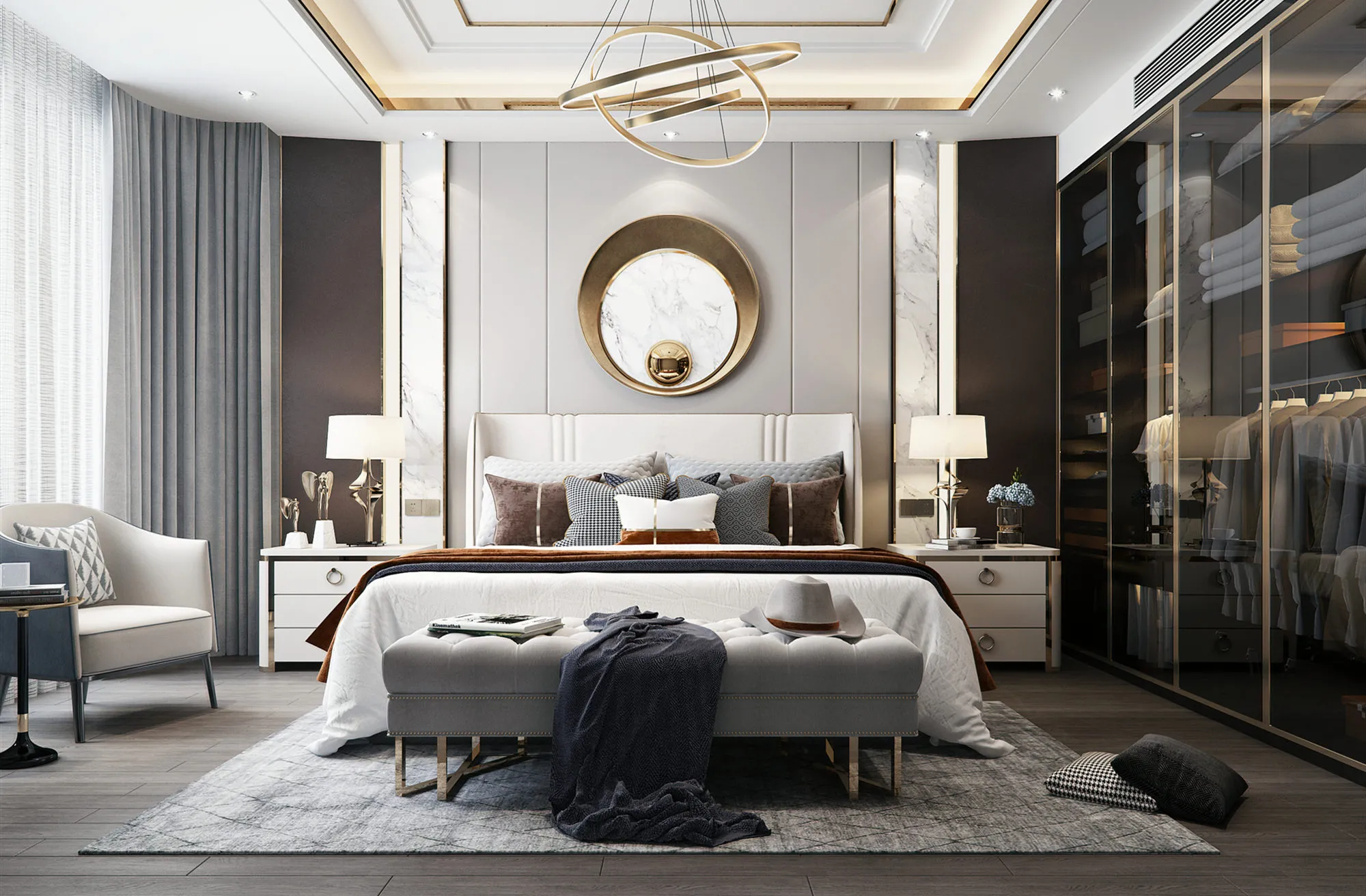 Bedroom – Modern Style 3D Scenes – Interior Design – 020 Bedroom – Modern Style 3D Scenes – Interior Design – 020