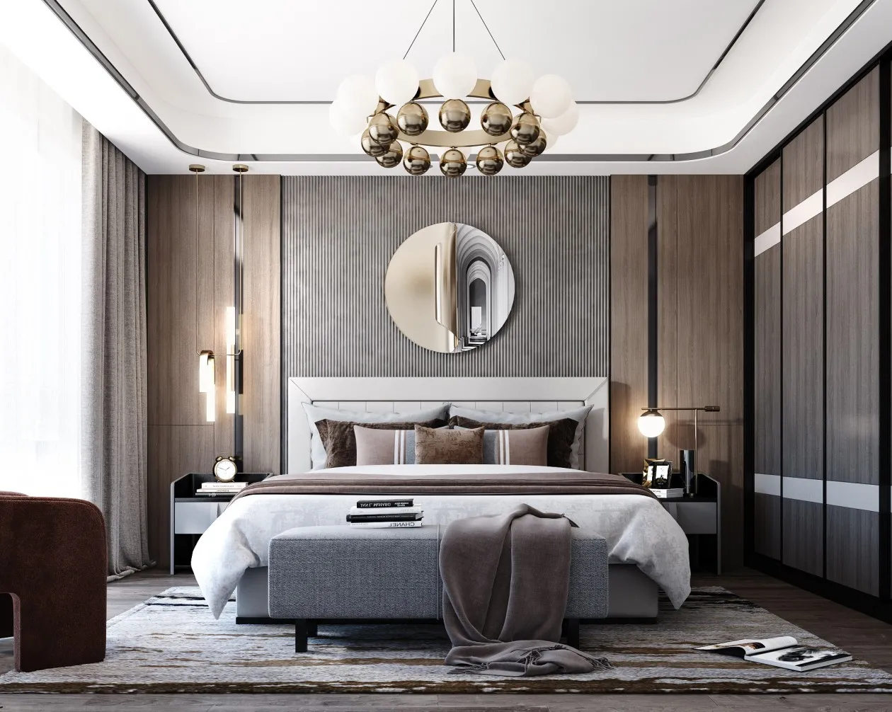Bedroom – Modern Style 3D Scenes – Interior Design – 025 Bedroom – Modern Style 3D Scenes – Interior Design – 025