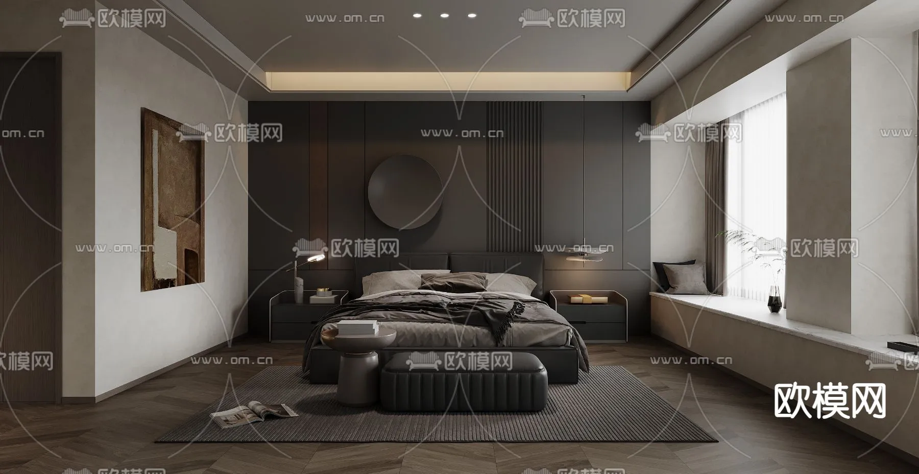 BEDROOM – MODERN STYLE – CORONA – 3D MODEL – 2056