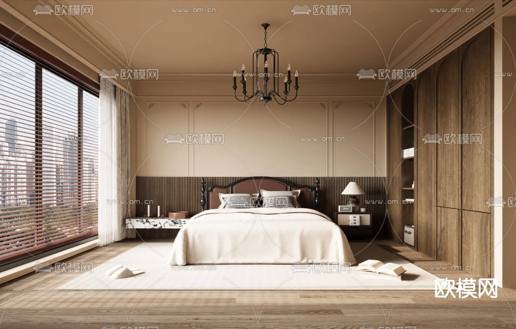 BEDROOM – MODERN STYLE – CORONA – 3D MODEL – 2062