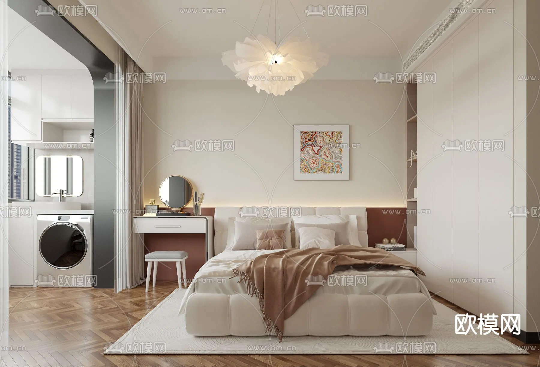 BEDROOM – MODERN STYLE – CORONA – 3D MODEL – 2064